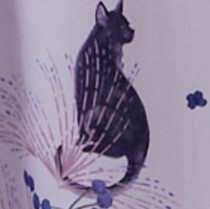 眷戀-黑貓(紫底)