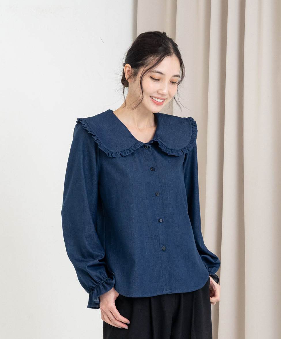 GT 皺褶大領子襯衫(新領)