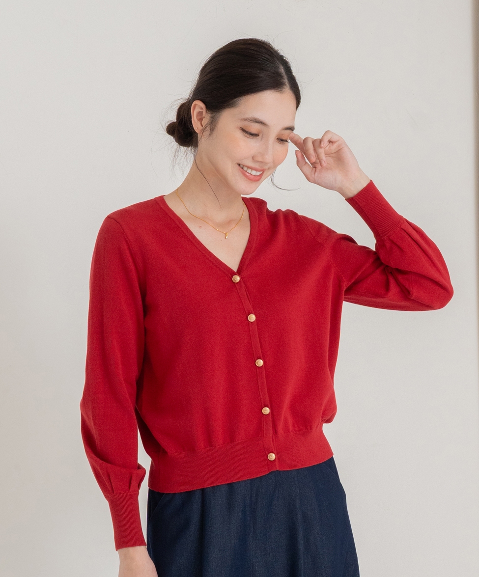 GT 高捻棉金釦針織外套