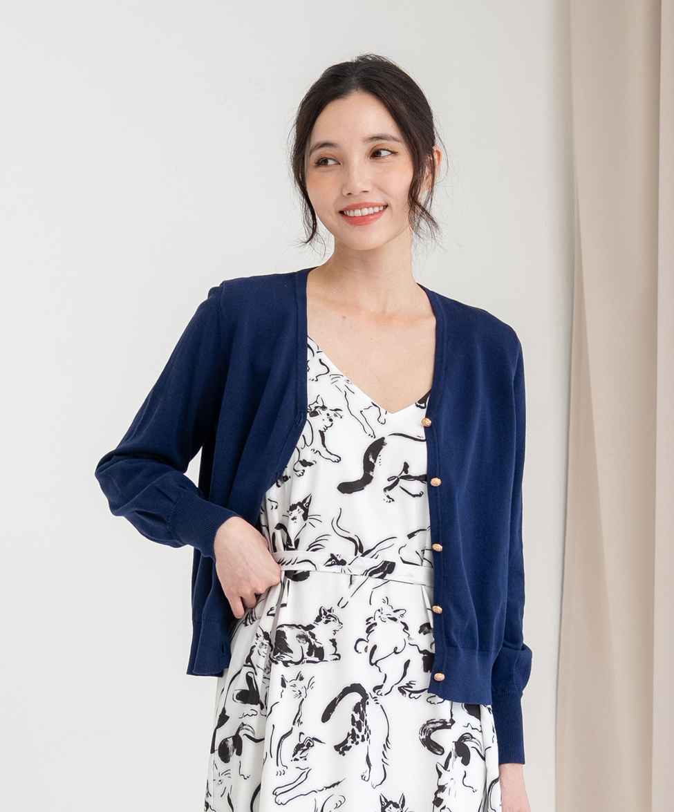 GT 高捻棉金釦針織外套