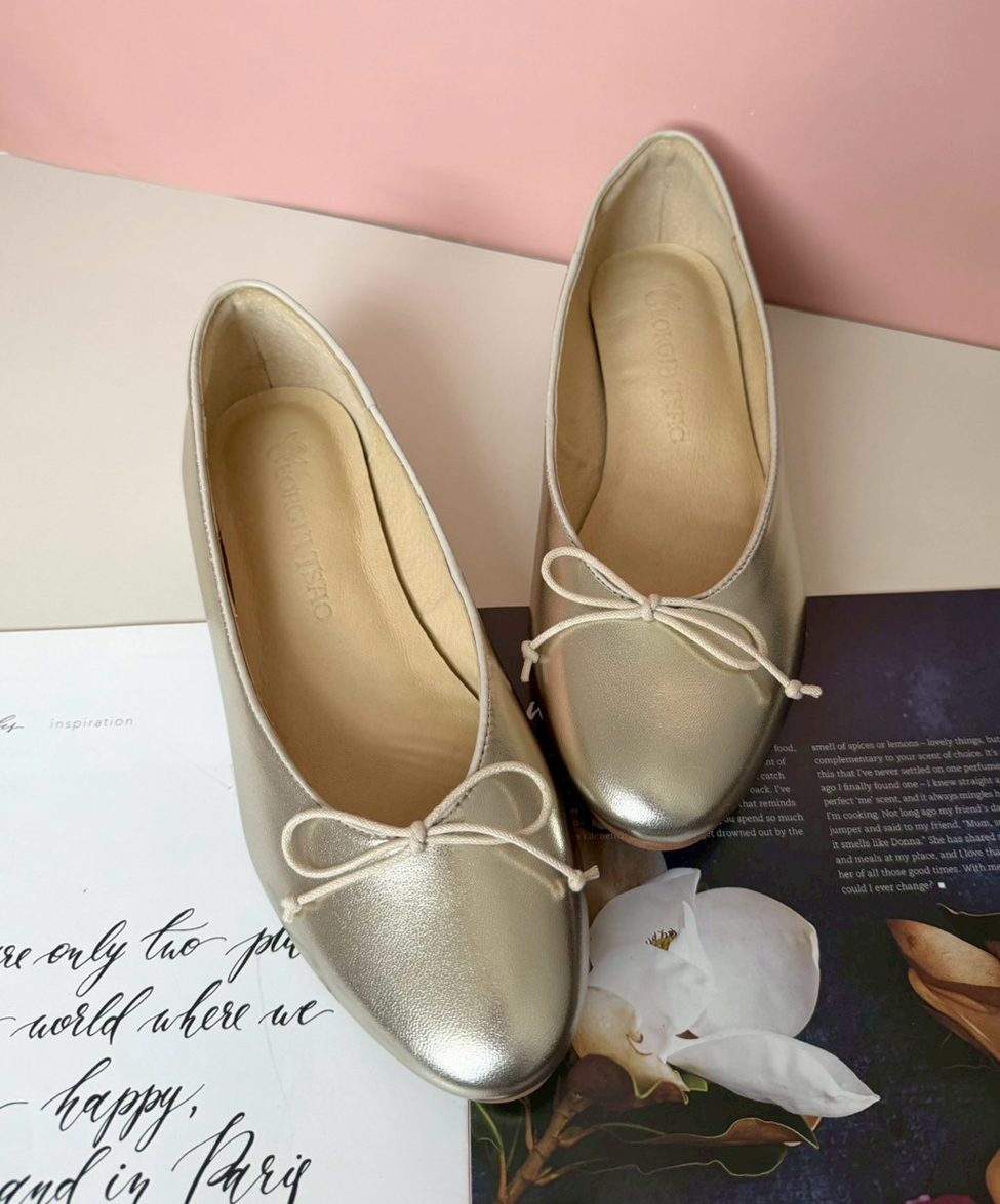 GT 全真皮滾邊芭蕾舞鞋