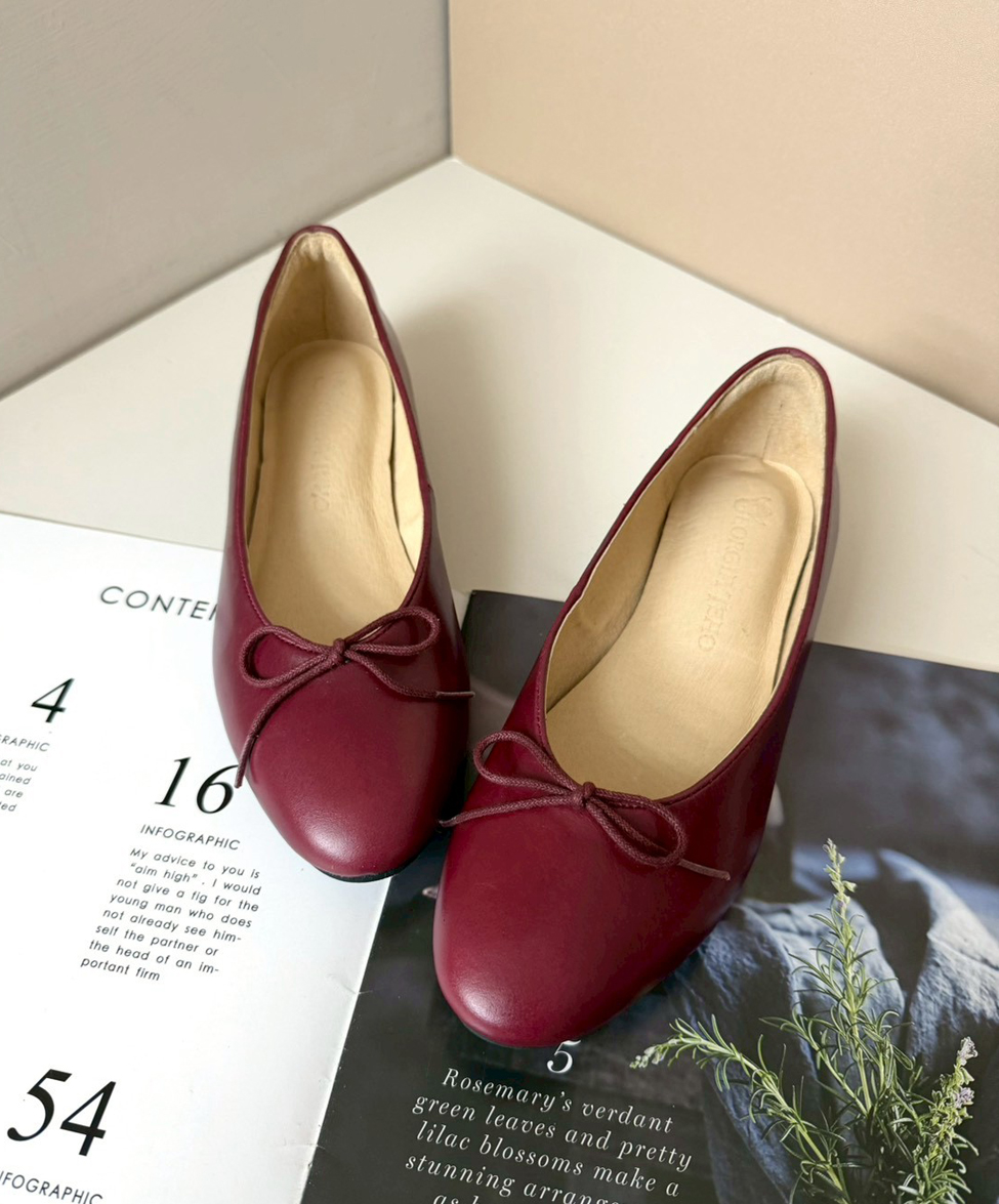 GT 全真皮滾邊芭蕾舞鞋