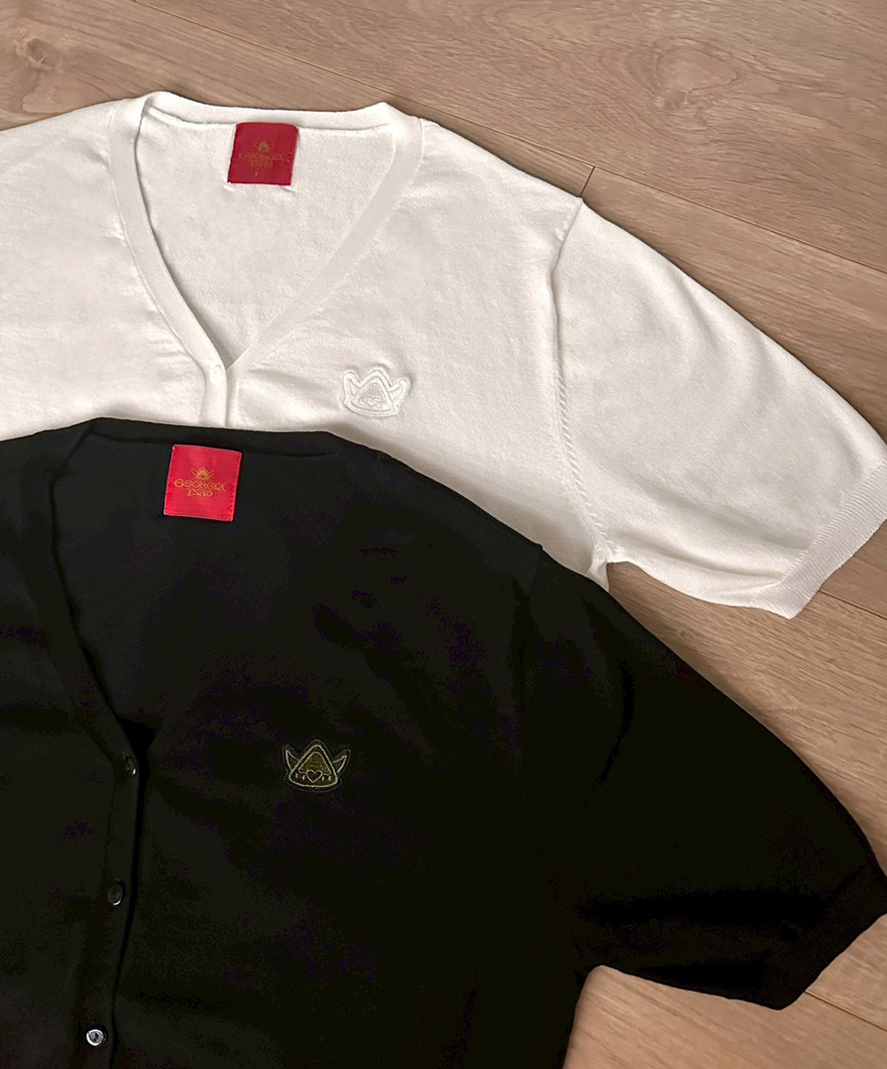GT 維京帽刺繡短袖天絲針織外套-包色價