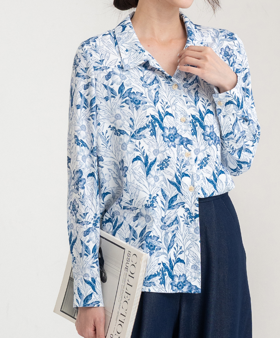 GT Print 印花低領長袖襯衫 @ 2280