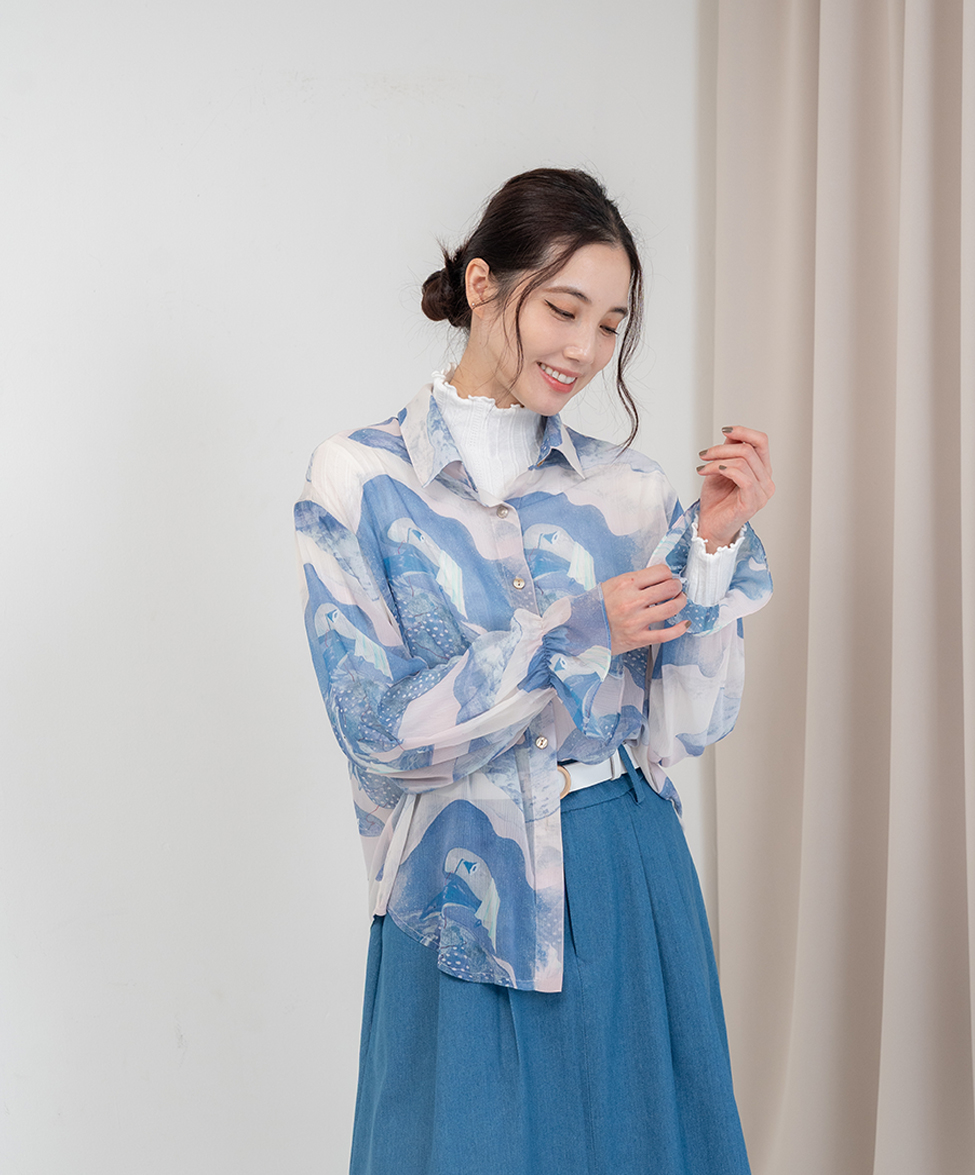 GT Print 插畫家聯名款公爵袖襯衫