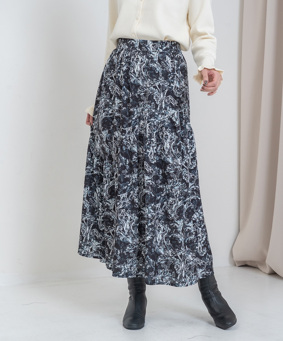 GT Print 皺摺魚尾裙