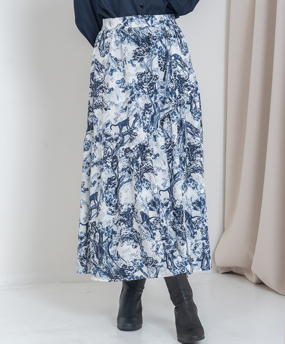 GT Print 皺摺魚尾裙