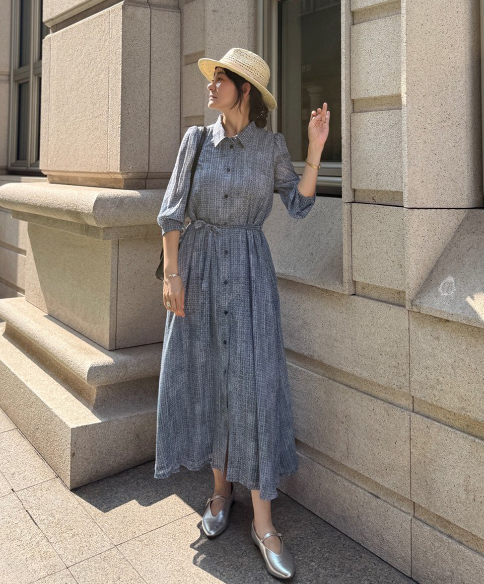 GT Print 印花襯衫長洋裝